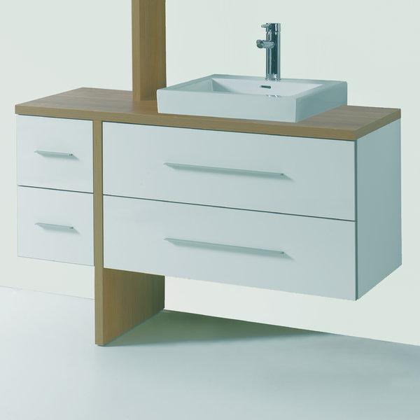 Foto Mueble de Baño 120 cm. 4 cajones Roble - Blanco Falster foto 101624