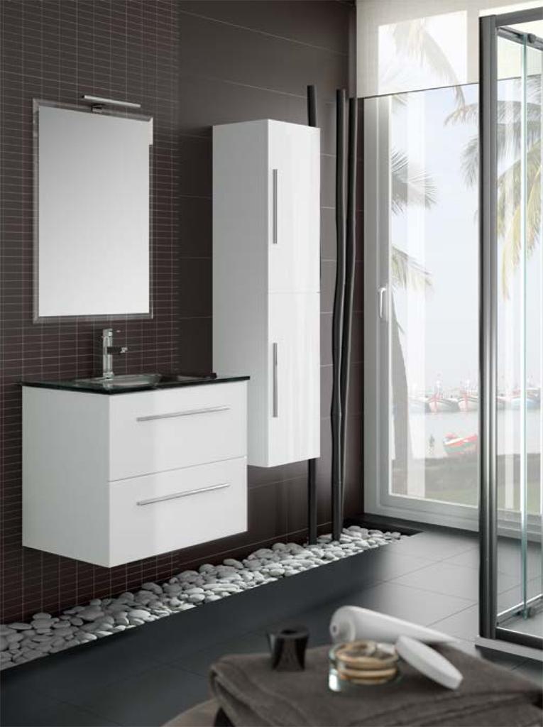 Foto Mueble de baño Creta de Salgar con medidas de 80 y color blanco brillo foto 494744