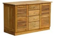 Foto Mueble para baño Pasuruan calado de teca 135 cm