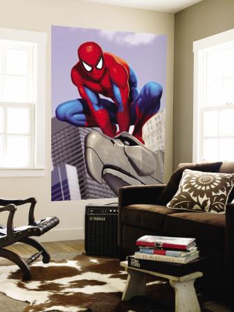 Foto Mural Spider-Man In the City on Gargoyle, 183x122 in. foto 829554