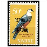 Foto Nauru Stamps 1968 Micronesian pigeon 50c Scott 84 SG 92 MNH Topical: Birds foto 326599