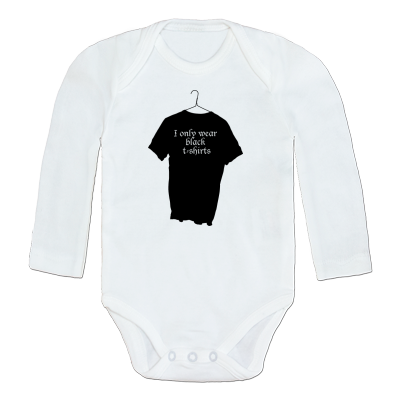Foto Negro T Shirts Body manga larga bebé foto 919433