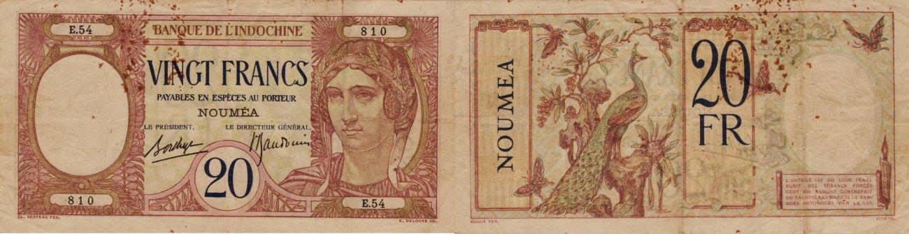 Foto New Caledonia 20 francs