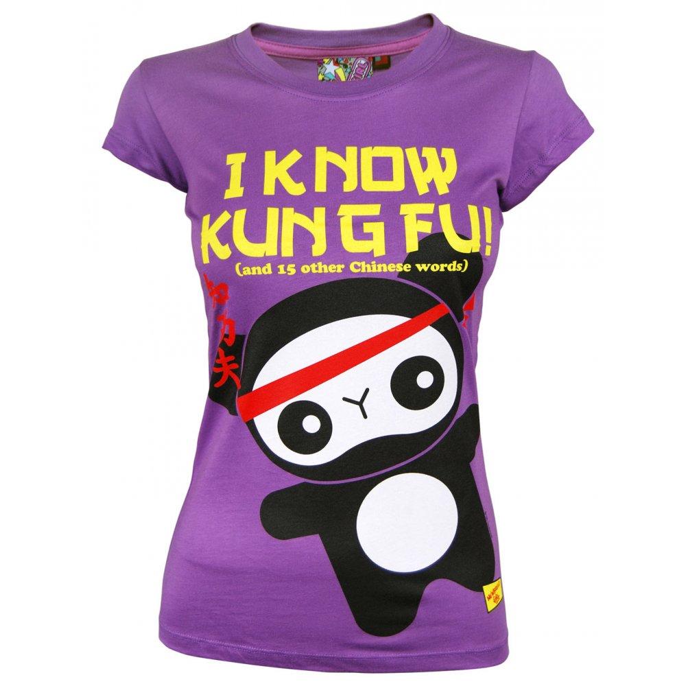 Foto Newbreed Girl Ladies Kung Fu Panda T Shirt, Purple