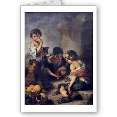 Foto Niños que juegan por Bartolome Esteban Murillo Tarjeta foto 181253