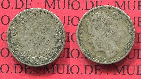 Foto Niederlande Holland, Netherlands 10 Cents Silbermünze Kursmünze 1908 foto 164371
