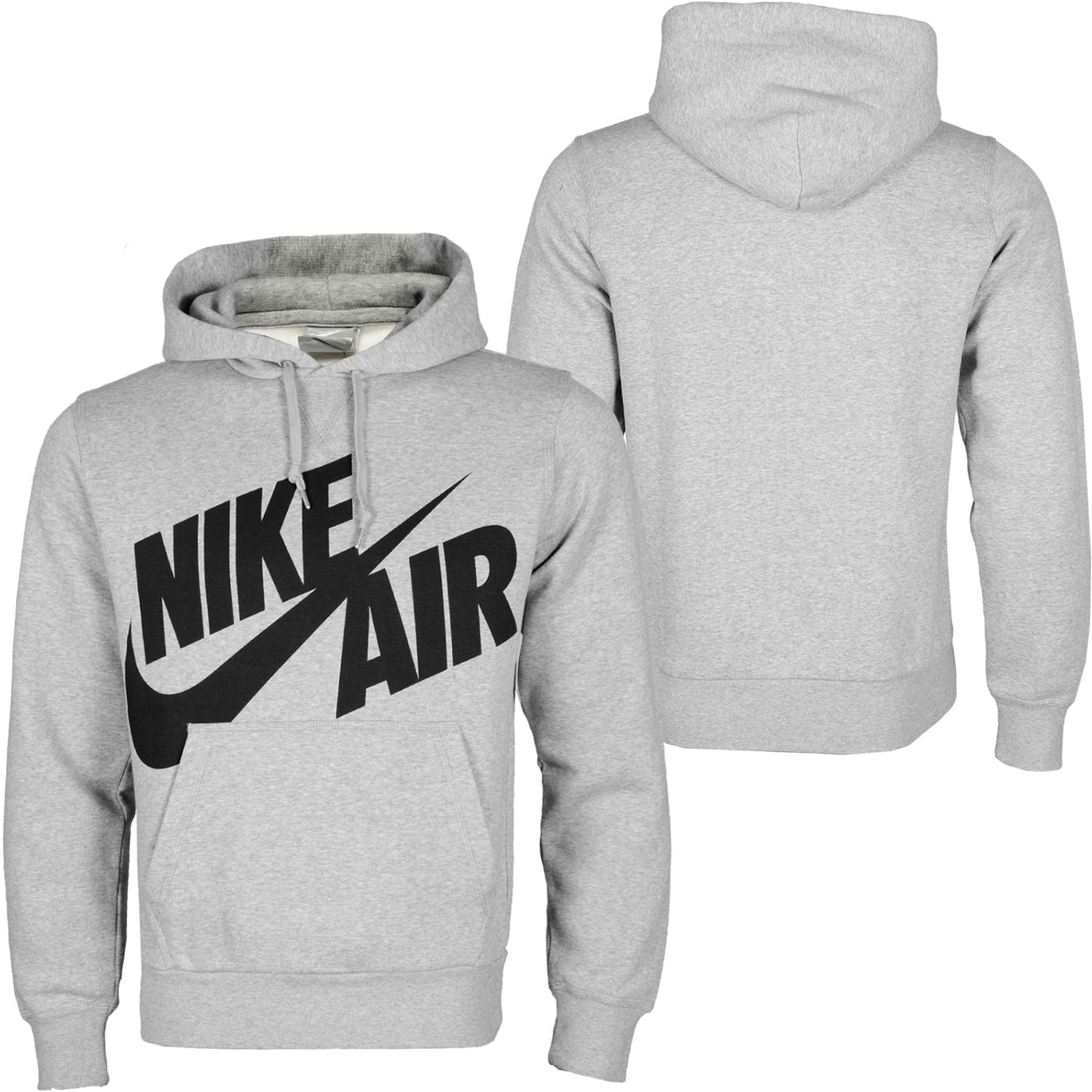 Foto Nike Bb Oversized Nike Air Hombres Sudaderas Con Capucha Gris Negro foto 815738