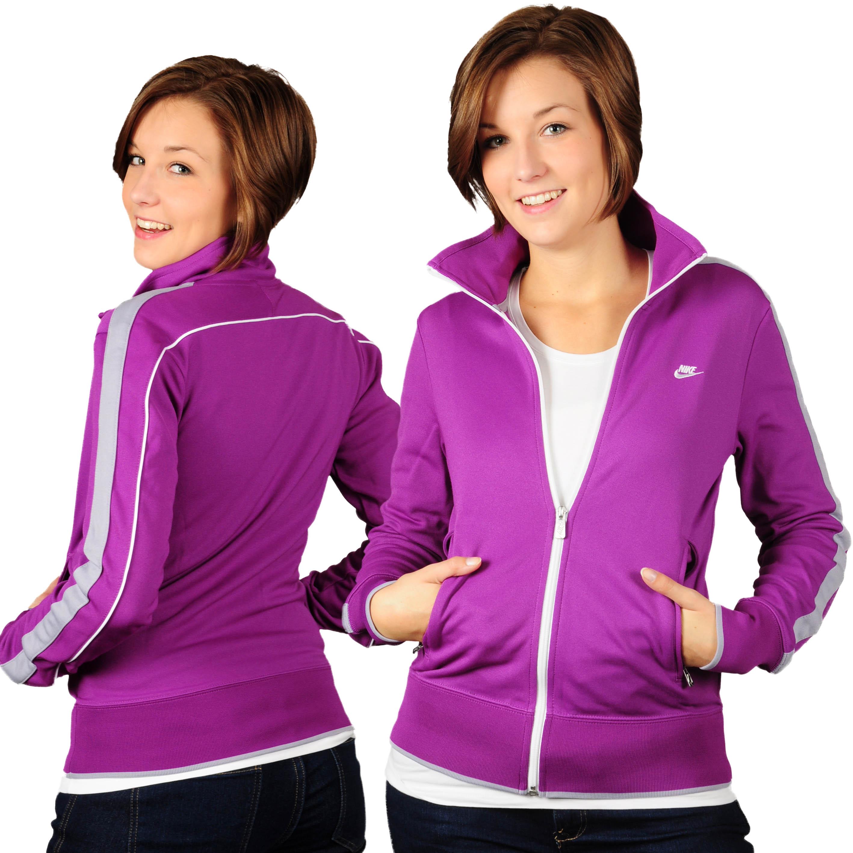 Foto Nike N98 Mujeres Acerca De Chaquetas Púrpura Blanco foto 271368