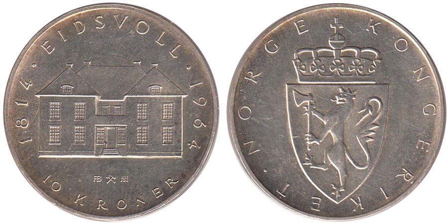 Foto Norway 10 Kronor 1964