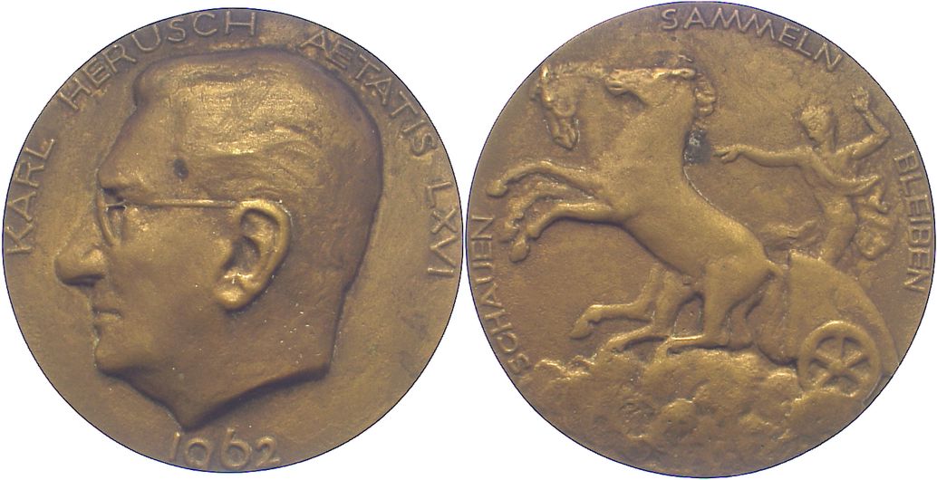 Foto Numismatik Bronzegussmedaille 1962
