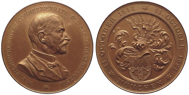 Foto Numismatik Bronzemedaille 1891