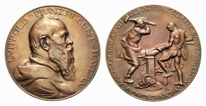 Foto Nürnberg-Stadt Bronze-Medaille 1906