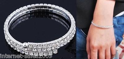 Foto Oferta Especial  Pulsera 2 Filas De Efecto Diamante / Rhinestone Bracelet Bb23 foto 547385