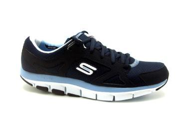 Foto Ofertas de zapatillas de mujer Skechers shape-ups 12479 negro-con-azul-celeste foto 239299