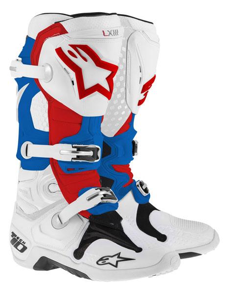 Foto Offroad Alpinestars Tech 10 Boots 13/14 White-red-blue