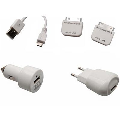 Foto Pack Cargadores Mini Universal Combo 5 en 1 Micro USB Apple 30PIN