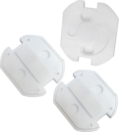 Foto Pack Con 3 Protectores De Enchufe Stauwer Tipo Schuko. Blancos