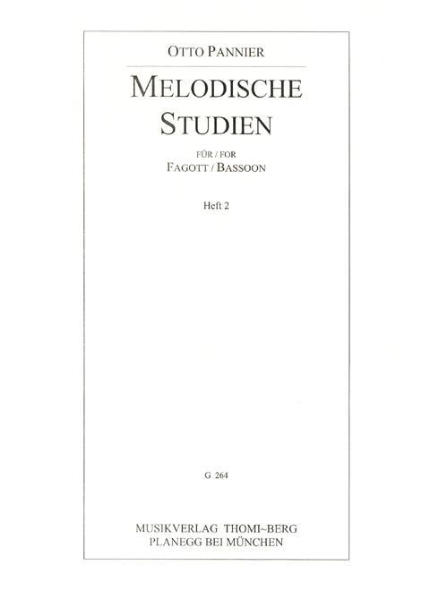 Foto pannier, otto (*1882): melodische studien for bassoon vol 2