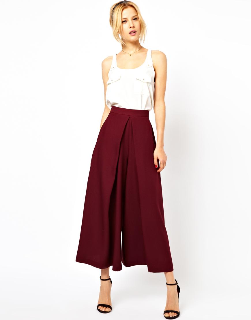 Foto Pantalones de pernera superancha de ASOS Burgundy foto 195013