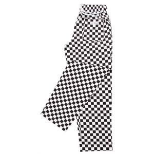 Foto Pantalón Easyfit cuadros grandes negros y blancos Poli/algodón teñido - talla L