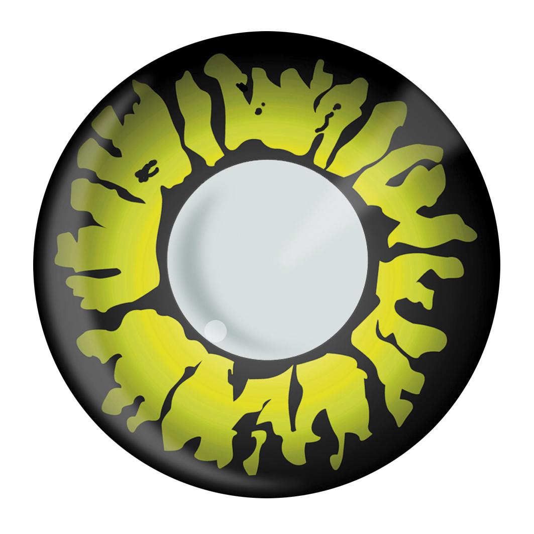 Foto Par de lentillas de contacto negras y amarillas para adulto, ideales para Halloween foto 464177