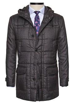 Foto Parka Premium Acolchada Espiga gris oscuro H.E. by MANGO