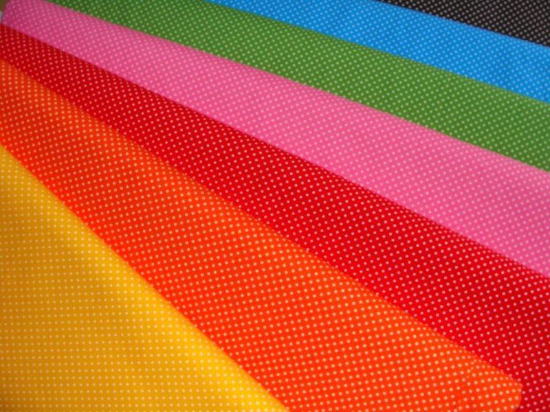 Foto patchwork fabric set mini dots 7 colours foto 125352
