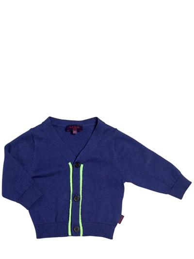 Foto paul smith junior cardigan con bordes fluo