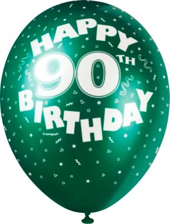 Foto Pearlised Helium Quality Balloon 12 Inch 5/Pack - Happy Birthday 90 foto 627227