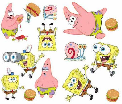 Foto Pegatinas pared Bob Esponja aventuras 2