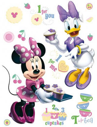 Foto Pegatinas pared infantil Disney Minnie y Daisy