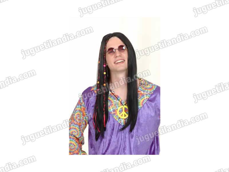 Foto Peluca adulto hippie negra foto 168061