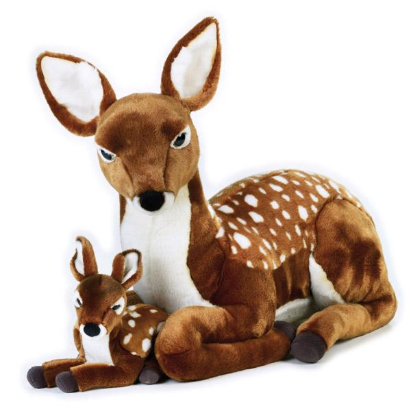 Foto Peluche Ciervo Bambi con cría 68 cm