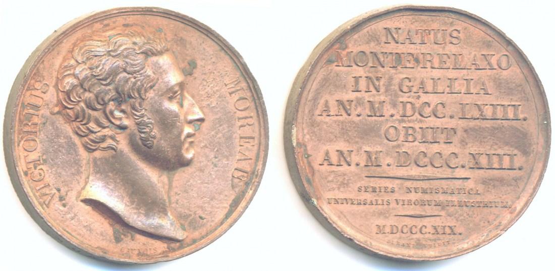 Foto Personenmedaille: Bronzemedaille General Victorius Moreau, 1819, foto 448176