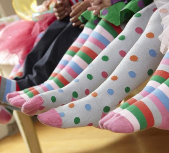 Foto Piccalilly Organic Cotton Tights - 2 Pack (Candy Stripe /Polka Dot)