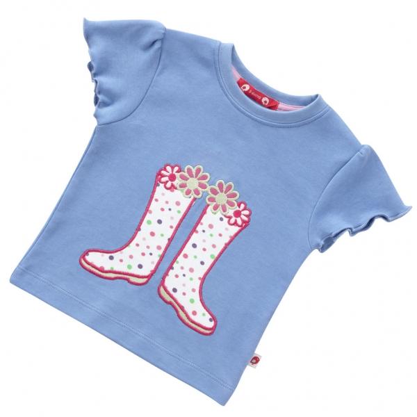 Foto Piccalilly 'Welly' Applique T-Shirt (Festival Blue)