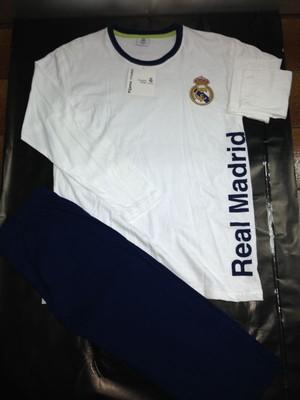 Foto Pijama Hombre Oficial Real Madrid Camiseta Y Pantalón 100% Algodón foto 695650