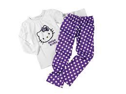 Foto Pijama Para Niña De 2-4 Años Hello Kitty 2 Piezas Camiseta + Pantalon Ropa Cama foto 696325