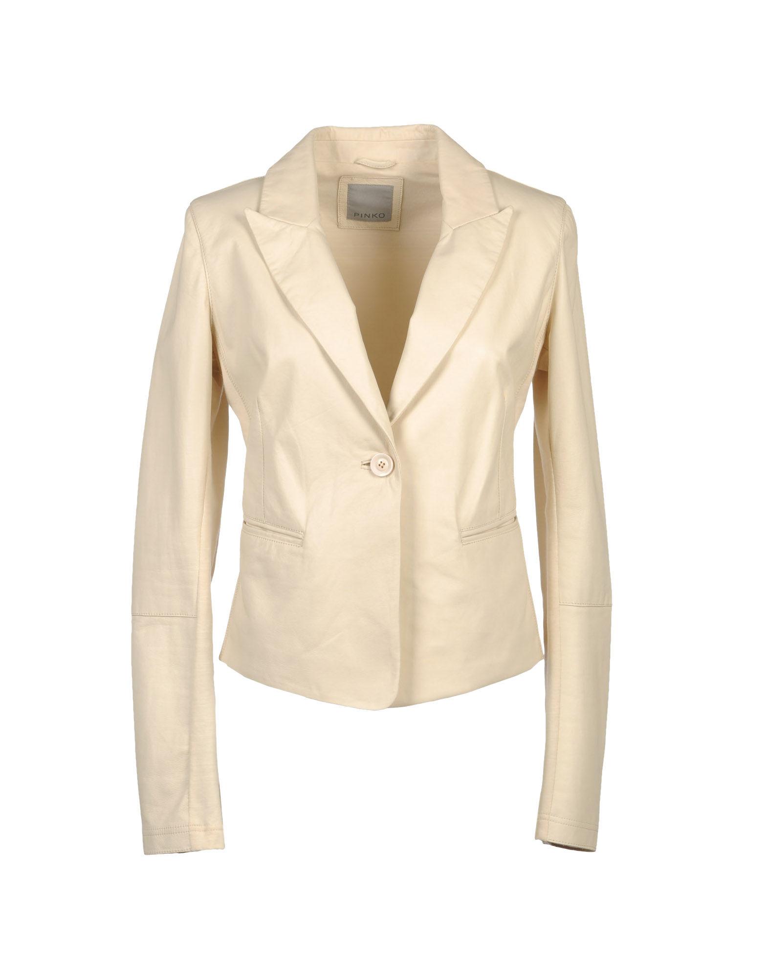 Foto Pinko Grey Chaquetas De Piel Mujer Marfil foto 898053