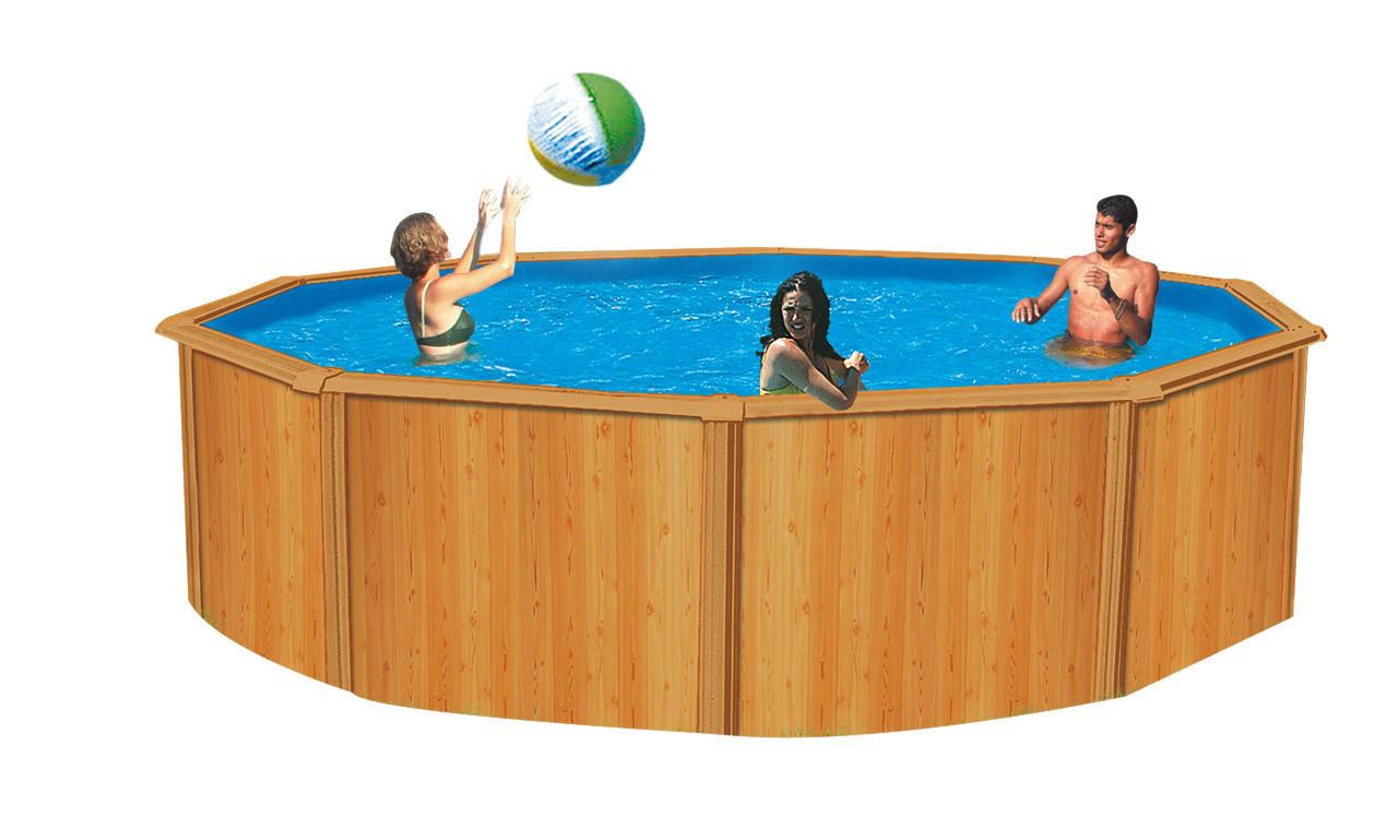 Foto Piscina Kokido Redonda De Acero 360x120 Cm Con Depuradora De Arena Simil Madera foto 474770