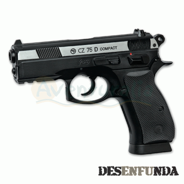 Foto Pistola ASG de CO2 Ceska Zbrojovka modelo CZ 75D de 2 tonos Polímero y Metal A16189 foto 498984