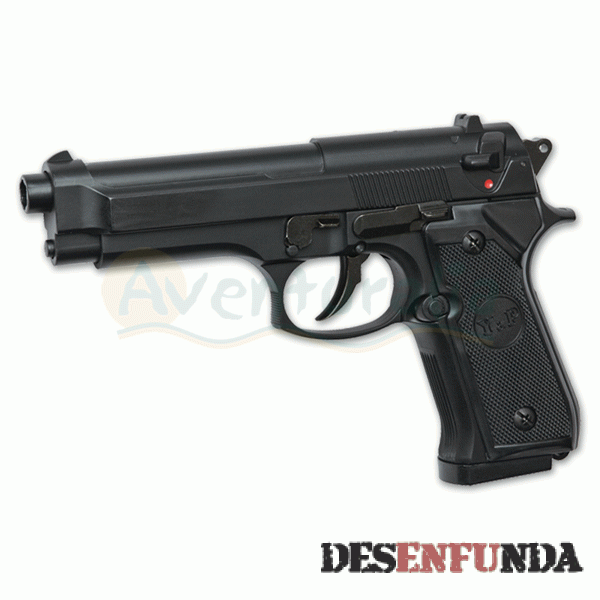 Foto Pistola ASG de muelle de airsoft modelo M92F Polímero Calibre 6 mm. A14760 foto 564436