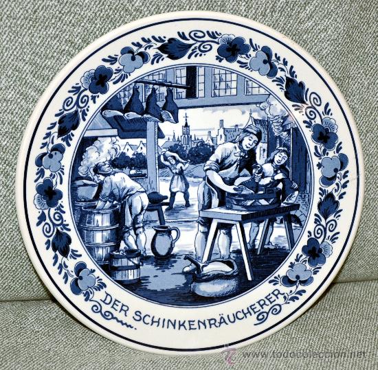 Foto plato de cerámica holandesa royal gocdewaagen fecha sin deter foto 18512