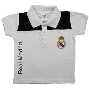 Foto polo blanco y negro bebé real madrid