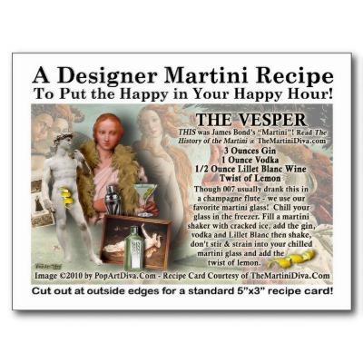 Foto Postal de la receta de Vesper Martini foto 345456