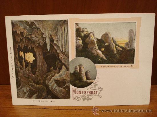 Foto postal de montserrat, n 10, litografia m pujadas, cuevas de col foto 41898