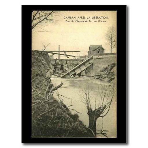 Foto Postal vieja - puente ferroviario de Cambrai foto 508685
