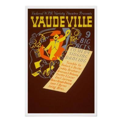 Foto Poster del vintage del vodevil - 9 actos grandes foto 332994