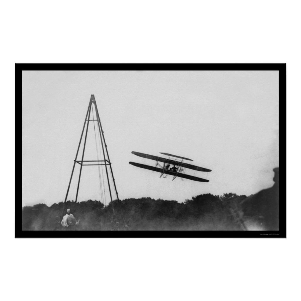 Foto Primer vuelo plano militar, Orville Wright 1909 Impresiones foto 885307