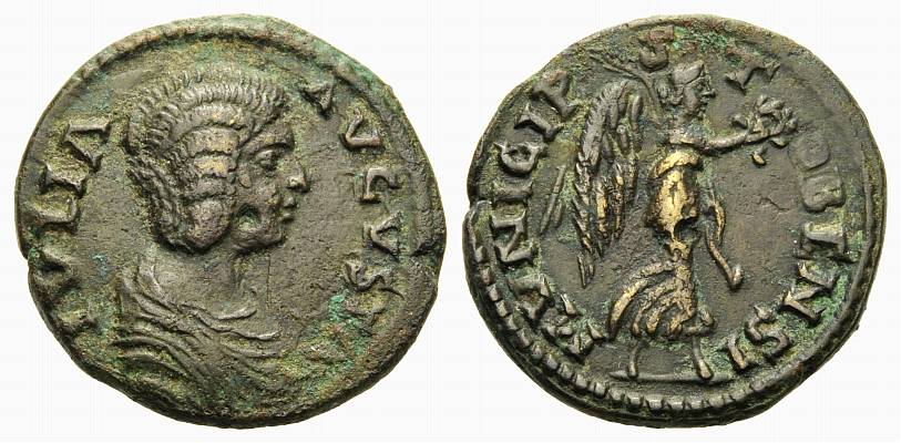Foto ProvinzialprÄGungen: Julia Domna, 173-219 Bronze Stobi foto 383255